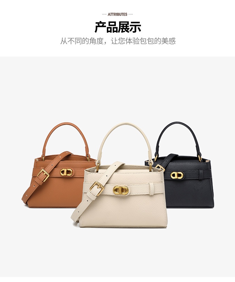 商品[国内直发] GLENVINTEN|格岚云顿新款潮流手提小凯莉包百搭时尚小包包真皮女士高级感单肩斜挎包,价格¥338,第12张图片详细描述