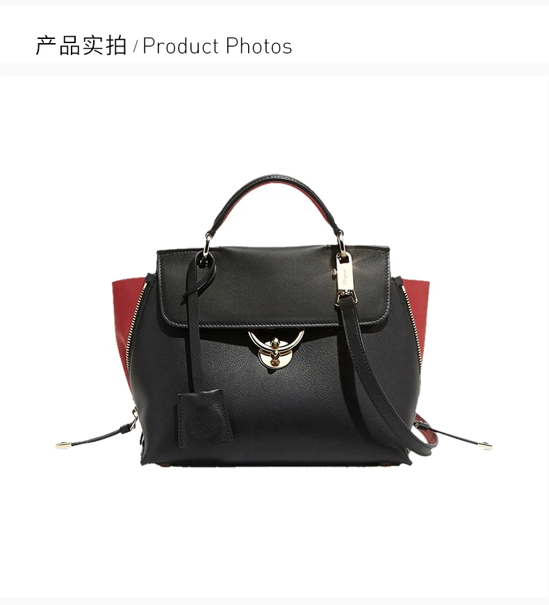 商品[国内直发] Salvatore Ferragamo|Salvatore Ferragamo 菲拉格慕 女士黑色小牛皮单手提包 21-G850-685065,价格¥7659,第3张图片详细描述