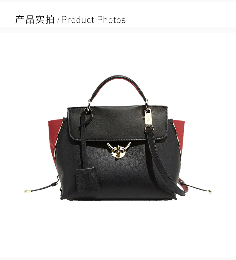 商品[国内直发] Salvatore Ferragamo|Salvatore Ferragamo 菲拉格慕 女士黑色小牛皮单手提包 21-G850-685065,价格¥8027,第3张图片详细描述