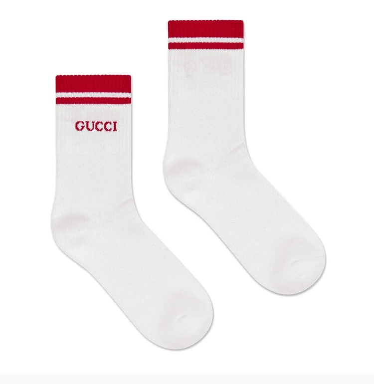 商品Gucci|GUCCI 古驰 男士Gucci 标识棉袜 496493-4G293-9074,价格¥667,第3张图片详细描述