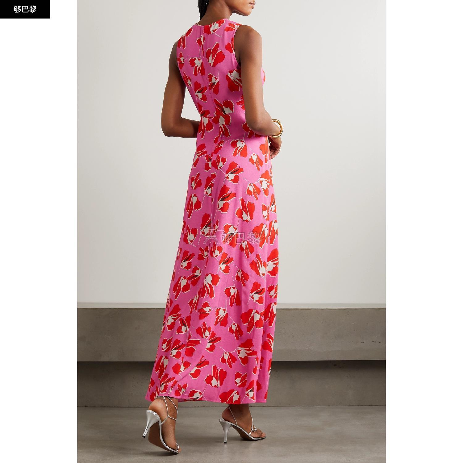 商品Diane von Furstenberg|包邮包税【预售7天发货】 DIANE VON FURSTENBERG 23秋冬 女士 连衣裙 Ace 花卉印花绉纱超长连衣裙 1647597309096825 DVFDS2R011PTLPM ,价格¥5822,第6张图片详细描述