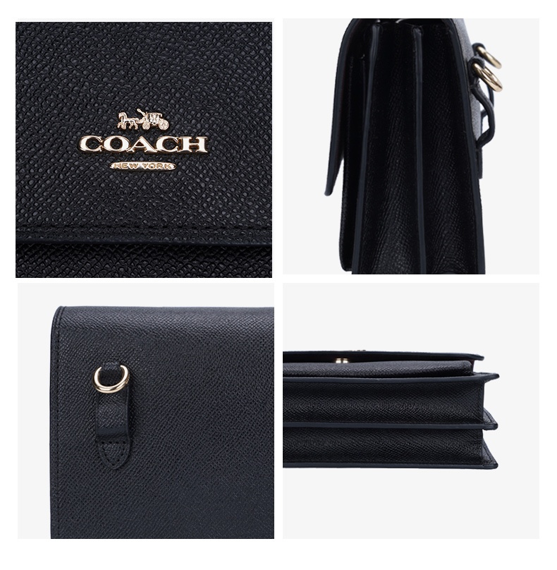 商品Coach|蔻驰迷你女士皮质单肩斜挎小方包腰包两用包,价格¥1603,第5张图片详细描述