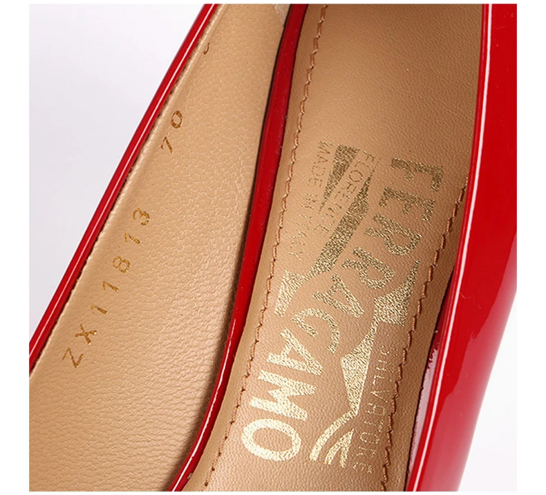 商品[国内直发] Salvatore Ferragamo|SALVATORE FERRAGAMO 红色女士高跟鞋 0591579,价格¥3036,第8张图片详细描述
