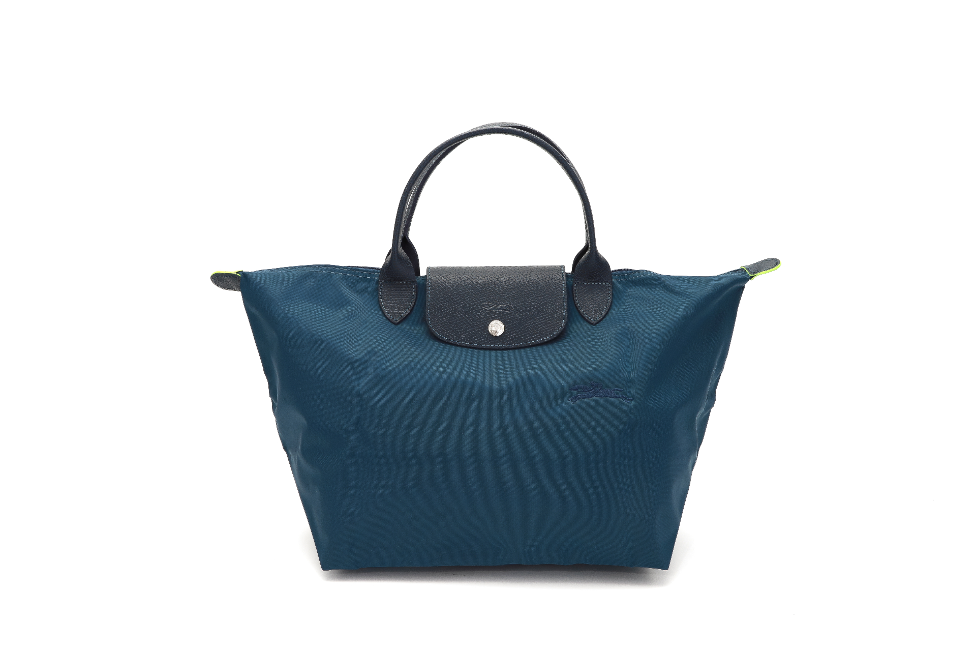 商品[国内直发] Longchamp|珑骧 LONGCHAMP 奢侈品 女士LE PLIAGE GREEN环保系列中号深海蓝色织物短柄可折叠手提包饺子包 1623 919 P57,价格¥852,第3张图片详细描述