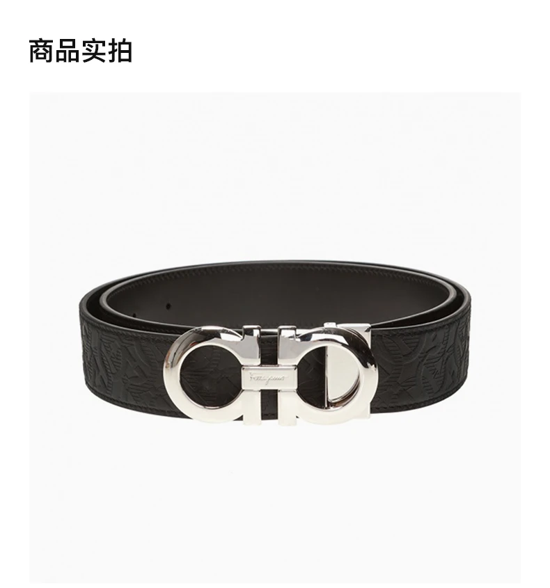 商品Salvatore Ferragamo|SALVATORE FERRAGAMO 黑色男士腰带 675542-724127,价格¥2521,第4张图片详细描述
