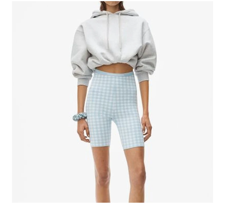 商品Alexander Wang|ALEXANDER WANG 格纹女士短裤 4KC2214060-425,价格¥1406,第6张图片详细�描述