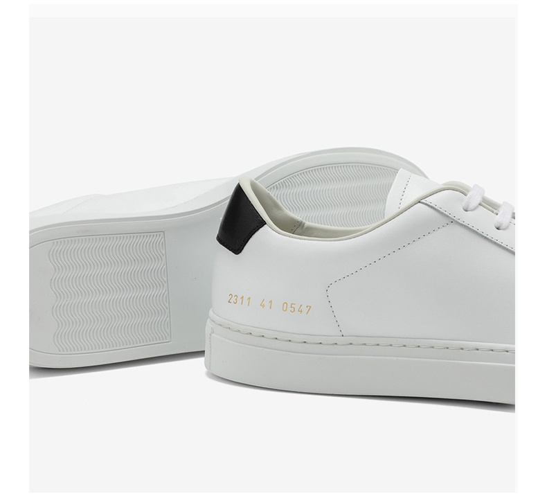 商品[国内直发] Common Projects|COMMON PROJECTS 男士白色黑尾皮革休闲运动鞋 2311-0547,价格¥1413,第8张图片详细描述