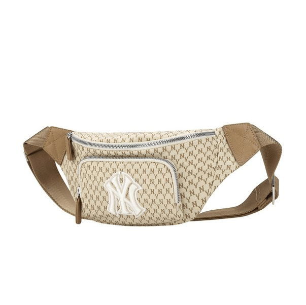 商品MLB|【SAvenue】(保税仓直发) MLB 复古NY满印老花腰包男女同款米色32BGC911150BFREE-LY,价格¥336,第3张图片详细描述