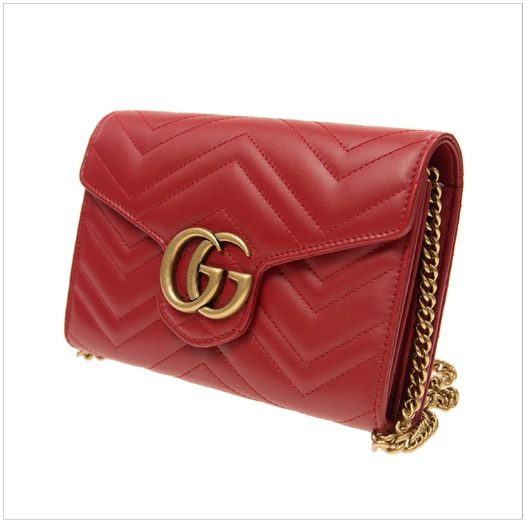 商品[国内直发] Gucci|GUCCI 古驰 女士红色皮革链条包 474575-DRW1T-6433,价格¥10709,第5张图片详细描述