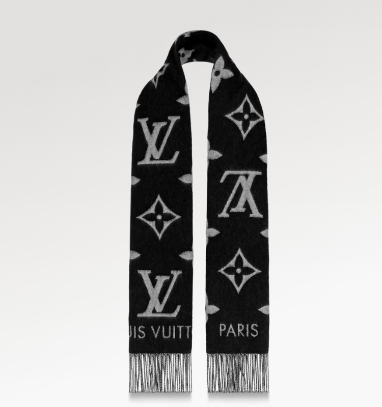 商品Louis Vuitton|Louis Vuitton 路易威登黑色山羊绒围巾M71040,价格¥8797,第2张图片详细描述