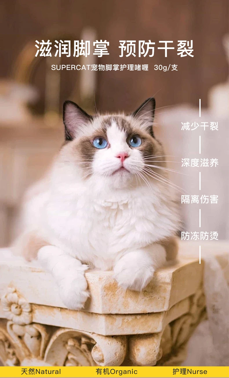 商品[国内直发] JYAPERU|SUPER CAT宠物脚掌护理啫喱去污防滑30g-脚掌保湿,价格¥47,第1张图片详细描述