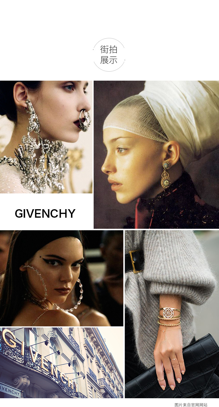 商品[国内直发] Givenchy|【新客专享】Givenchy/纪梵希 清秀系列仿水晶玫瑰金色按扣式女士手镯 60154499-9DH,价格¥344,第5张图片详细描述