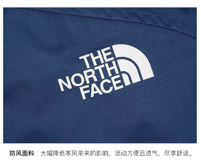 商品[国内直发] The North Face|北面男款藏青拼宝蓝连帽冲锋衣棉服 NF0A3YFI,价格¥1813,第2张图片详细描述