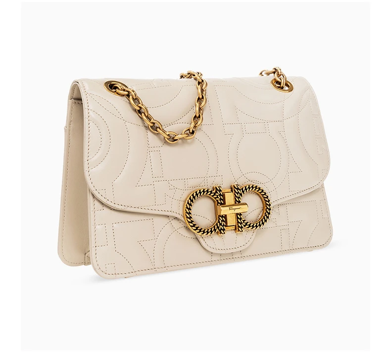 商品[国内直发] Salvatore Ferragamo|SALVATORE FERRAGAMO 女士绗缝翻盖包 21-H168-720499,价格¥10349,第5张图片详细描述