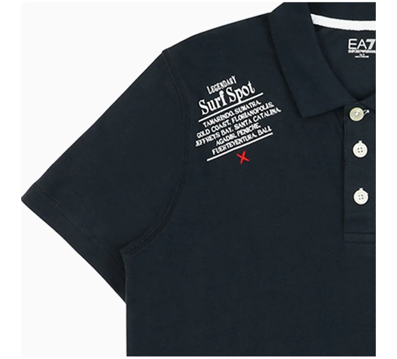 商品Emporio Armani|EMPORIO ARMANI 黑色男士POLO衫 273545-4P111-02836,价格¥545,第7张图片详细描述