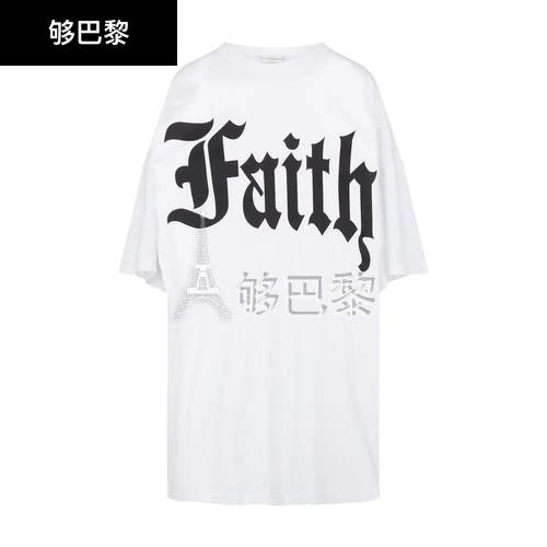 商品Faith Connexion|【特惠7.0折】包邮包税【预售7天发货】 FAITH CONNEXION 女士 短袖T恤 Faith T恤  M7200J060 _ WHITE/WHITE FAICAKD8WHT,价格¥1219,第3张图片详细描述