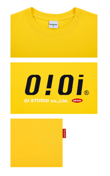 商品oioi|【享贝家】OIOI 休闲宽松短袖T恤 男女同款 黄色 T-SHIRTS-YELLOW ,价格¥91,第2张图片详细描述