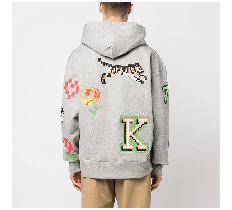 商品[国内直发] Kenzo|KENZO 灰色男士卫衣/帽衫 FD55SW467-4ME-94,价格¥3902,第6张图片详细描述