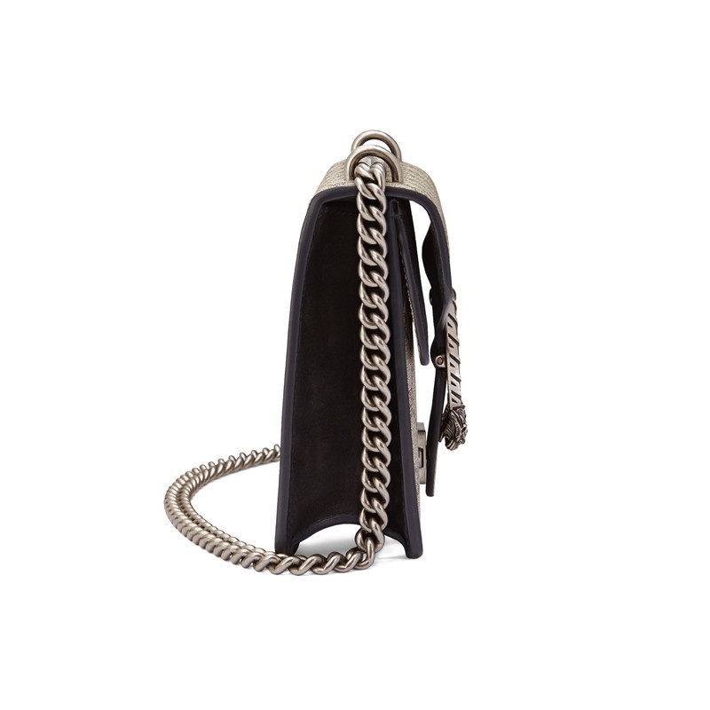 商品Gucci|GUCCI/古驰 Dionysus女士迷你米色帆布拼黑色麂皮链条单肩包 421970 KHNRN 9769,价格¥16020,第25张图片详细描述