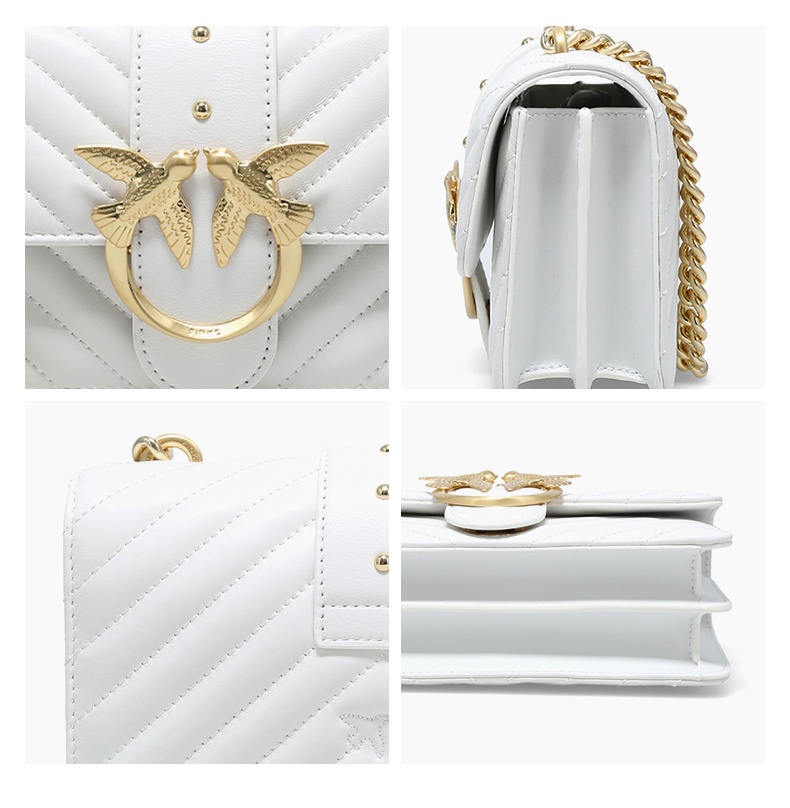商品PINKO|品高21秋冬新款女士羊皮mini车缝线小香风飞鸟燕子包,价格¥1658,第19张图片详细描述