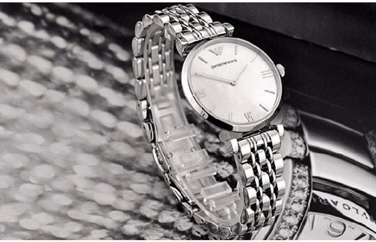 商品Armani|阿玛尼ARMANI 手表 钢制表带经典时尚休闲石英女士腕表AR1682,价格¥1221,第19张图片详细描述