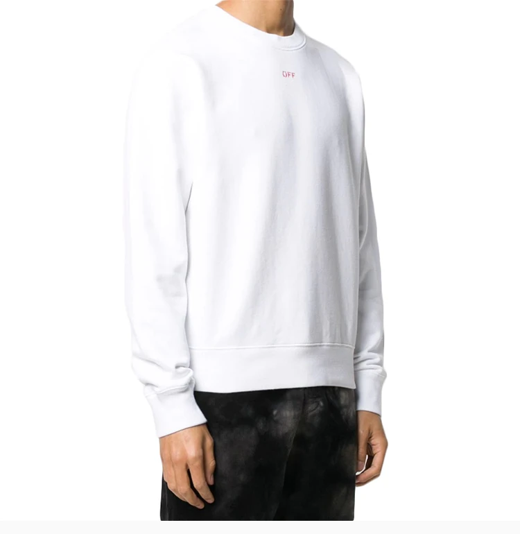 商品Off-White|OFF WHITE 男士白色棉质卫衣 OMBA025E20FLE003-0125,价格¥1122,第6张图片详细描述