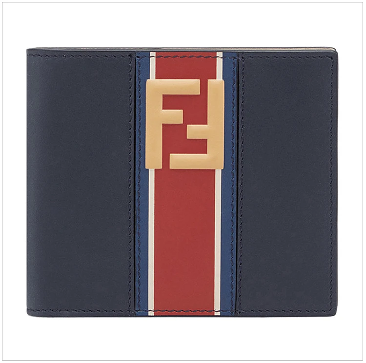 商品Fendi|FENDI 深蓝色男士短款钱夹 7M0169-A1R2-F0R5Y,价格¥2025,第4张图片详细描述