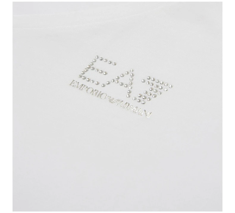 商品Emporio Armani|EMPORIO ARMANI 白色女士T恤 3ZTT62-TJ28Z-1100,价格¥487,第8张图片详细描述