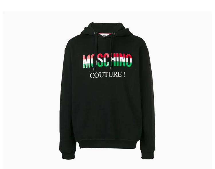 商品Moschino|Moschino 莫斯奇诺 男士黑色长袖连帽卫衣 ZA1709-0227-1555,价格¥1596,第3张图片详细描述