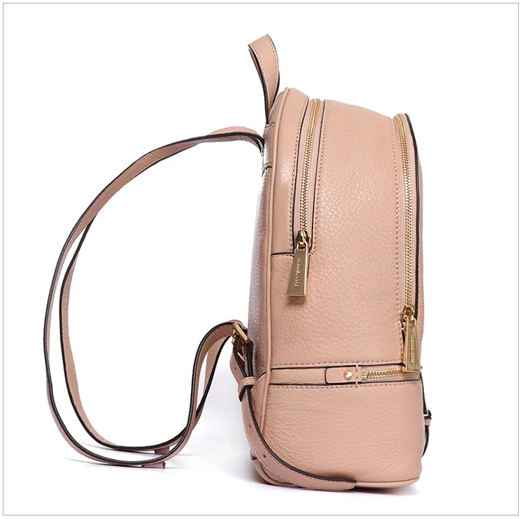 商品Michael Kors|Michael Kors 迈克高仕 女士RHEA ZIP系列裸色皮革荔枝纹中号双肩背包 30S5GEZB1L-OYSTER,价格¥1728,第13张图片详细描述