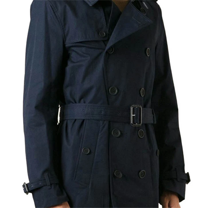 商品[国内直发] Burberry|BURBERRY 蓝色男士风衣 3950394,价格¥7093,第4张图片详细描述