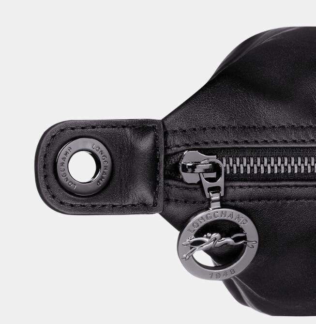 商品[国内直发] Longchamp|珑骧女士斑鸠灰黑色白色牛皮革中号手提单肩包10189 987,价格¥3583,第12张图片详细描述