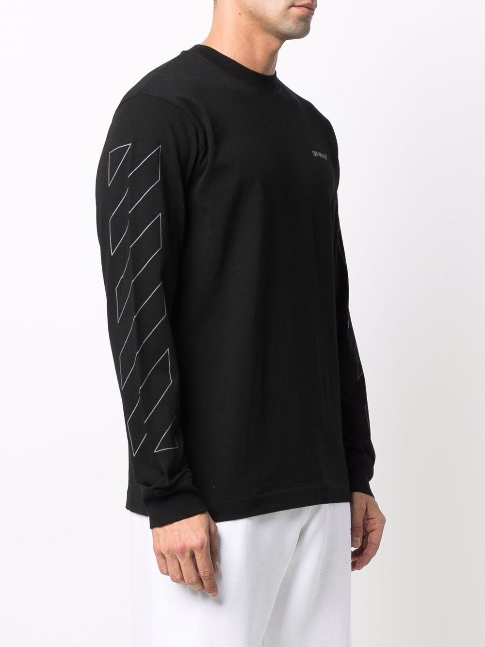 商品Off-White|黑色印花字母长袖棉 OMAB064C99JER002-1010（澳门仓发货）,价格¥1922,第1张图片详细描述