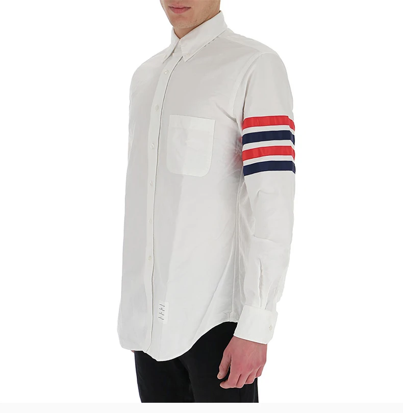 商品Thom Browne|THOM BROWNE 白色男士衬衫 MWL319A-06177-100,价格¥2692,第2张图片详细描述