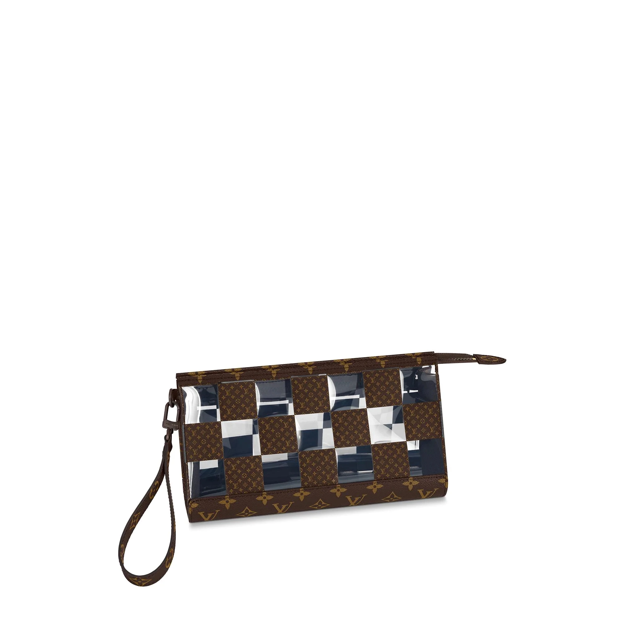 商品[国内直发] Louis Vuitton|LOUIS VUITTON 男士拼色帆布PVC手拿包 M81588,价格¥19077,第1张图片详细描述