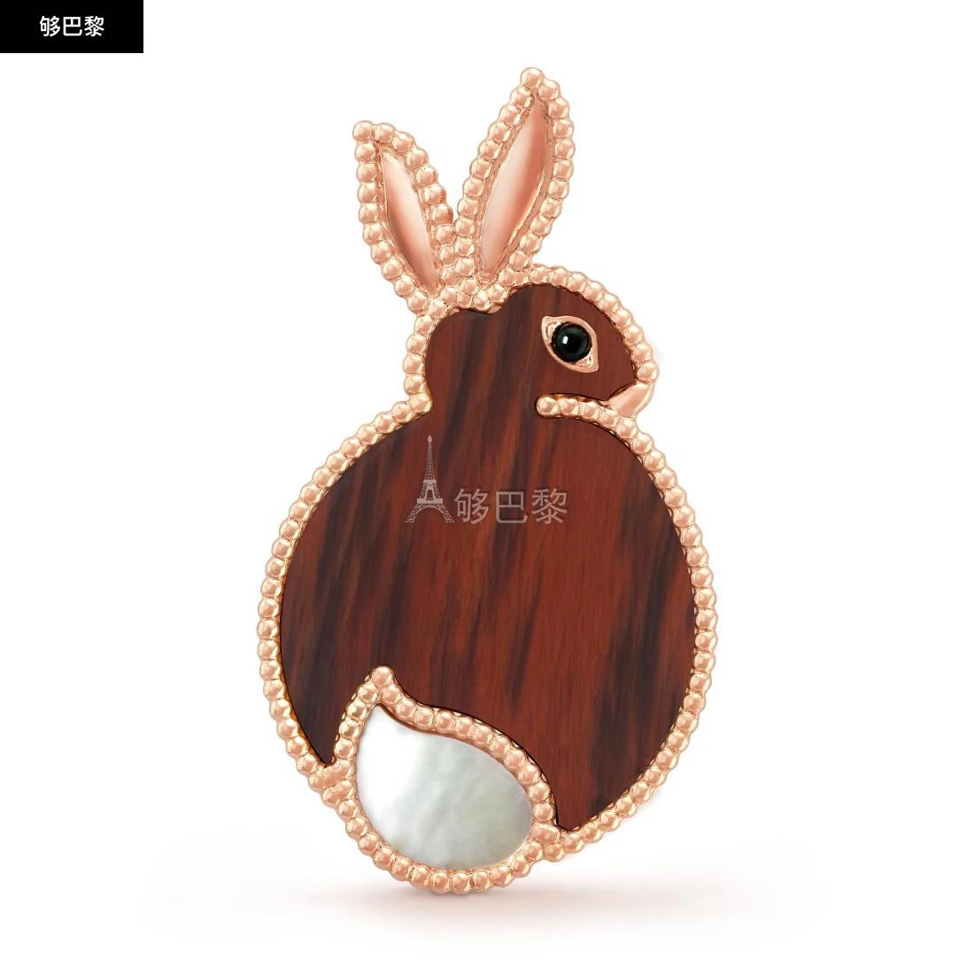 商品Van Cleef & Arpels|包邮包税【预售7天发货】 VCA梵克雅宝 23秋冬 女士 胸针 Lucky Animals Rabbit胸针 VCARP7UN00,价格¥57342,第3张图片详细描述