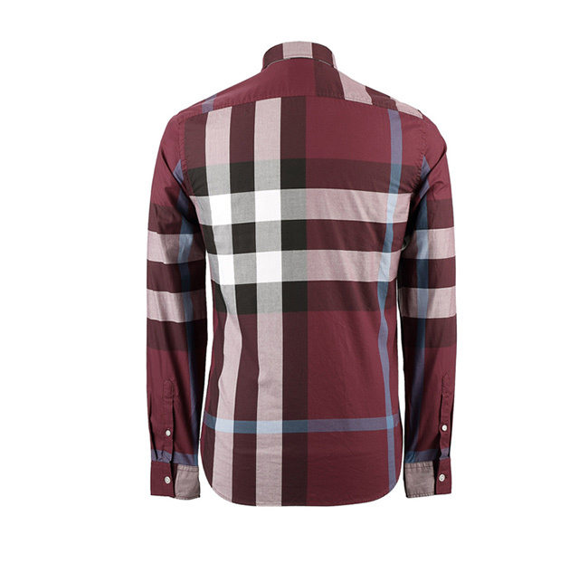 商品Burberry|Burberry 博柏利 红色纯棉经典格纹男士衬衫IA 3942540,价格¥1669,第4张图片详细描述