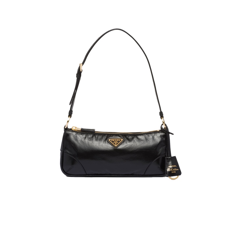 商品Prada|普拉达 23新款Re-Edition女士小号黑色皮革单肩包,价格¥12726,第5张图片详细描述