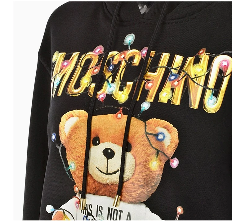 商品[国内直发] Moschino|MOSCHINO 女黑色女士卫衣/帽衫 3XA1799-4027-1555,价格¥2040,第6张图片详细描述