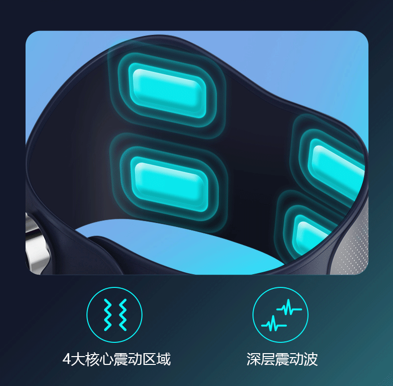 商品[国内直发] GLENVINTEN|格岚云顿新款腰部按摩器护腰按摩腰带腰椎舒缓器热敷腰部按摩仪震动冷敷,价格¥479,第5张图片详细描述