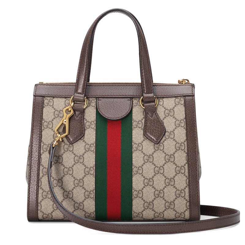 商品Gucci|GUCCI/古驰 Ophidia新款女士小号米色帆布单肩手提包547551 K05NB 8745,价格¥13247,第3张图片详细描述