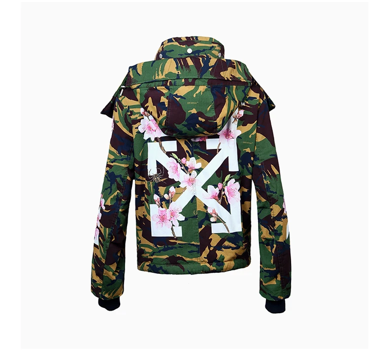 商品[国内直发] Off-White|OFF WHITE 迷彩女士棉服 OWEA033E1736202-9988,价格¥4832,第5张图片详细描述