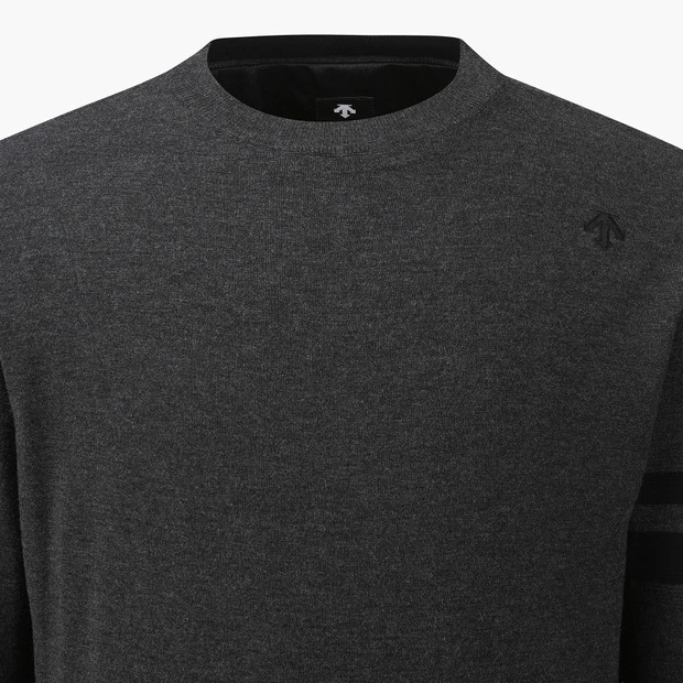 商品【预售商品15天发货】 DESCENTE|高尔夫系列男士条纹防风针织外套适合户外活动 DO42MFKPOA-CHAG,价格¥1413,第7张图片详细描述