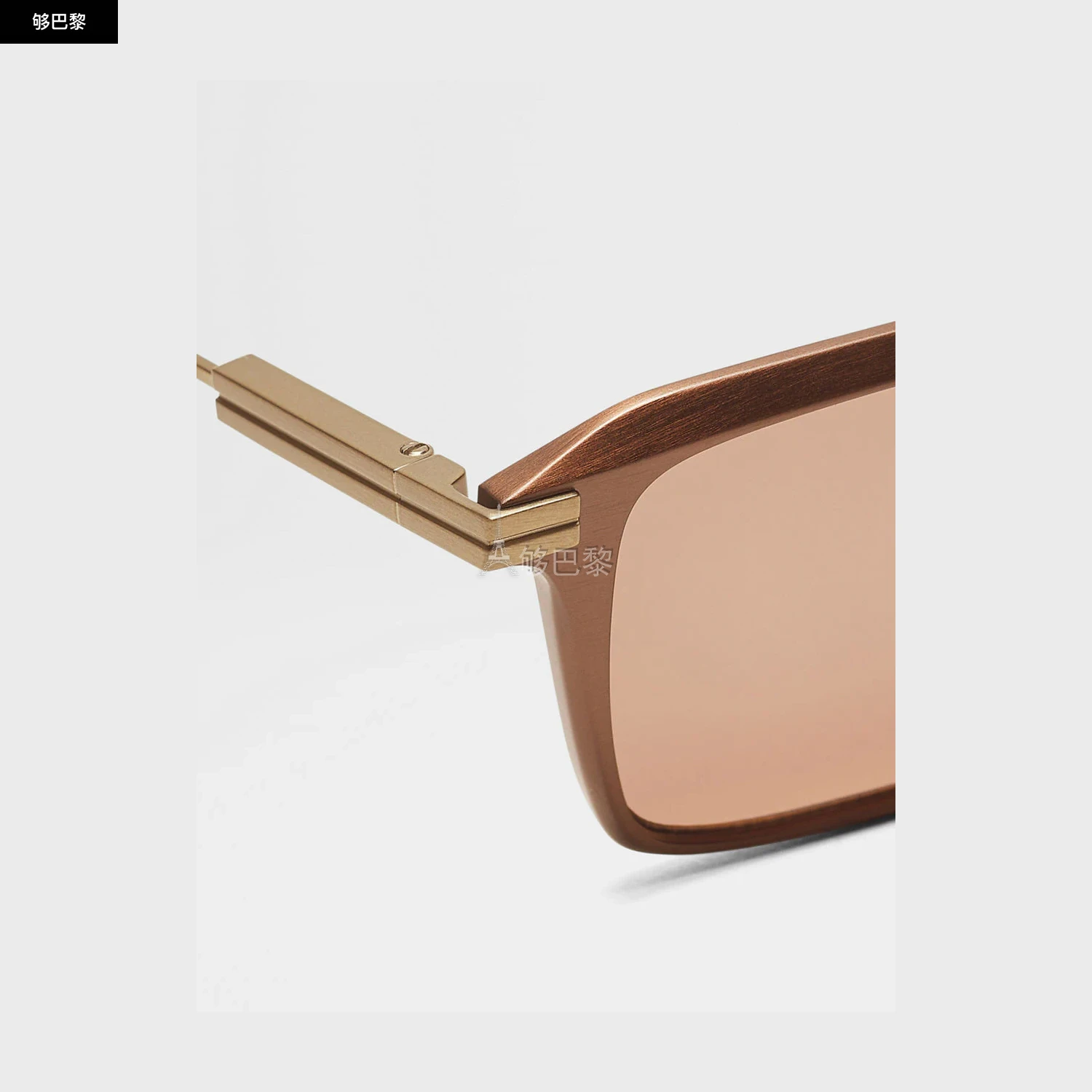 商品Zegna|【预售】 杰尼亚 25春夏 男士 太阳眼镜 Dark Brown Aluminum and Metal Sunglasses EZ0273H-5537E,价格¥5002,第4张图片详细描述