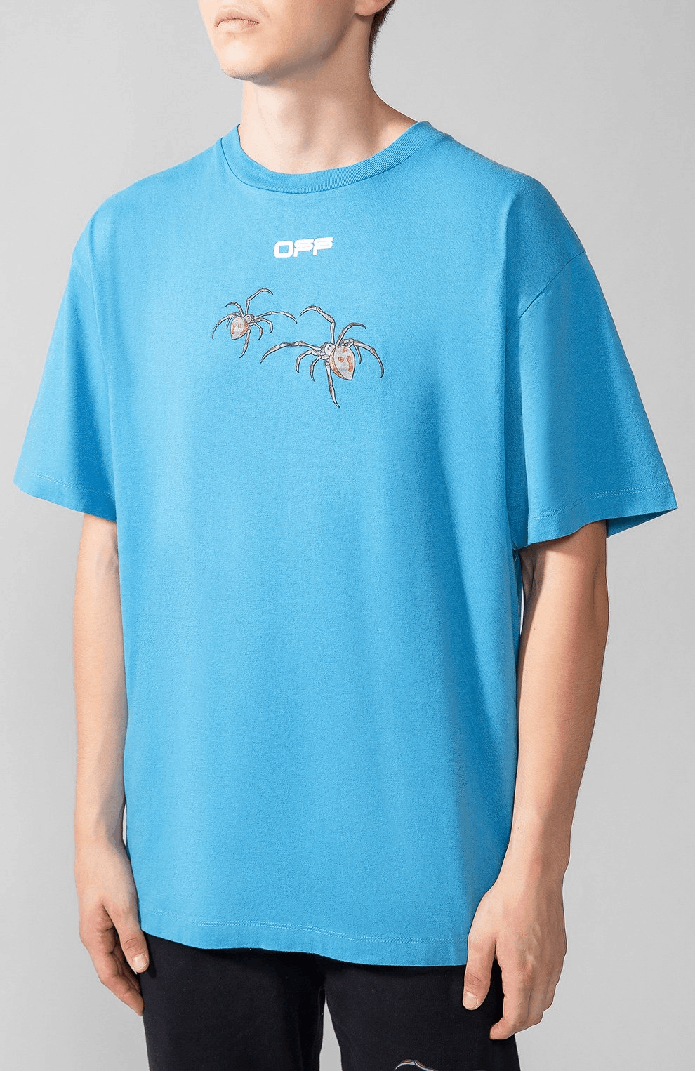 商品[国内直发] Off-White|Off-White短袖T恤夏装上衣 男款 蓝色OMAA038S20185001-3088S,价格¥1222,第1张图片详细描述
