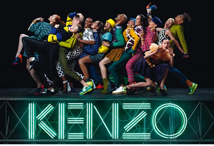 商品Kenzo|Kenzo 高田贤三 男士黑色纯棉虎头图案短袖POLO衫 F005PO0014BA-99,价格¥943,第1张图片详细描述
