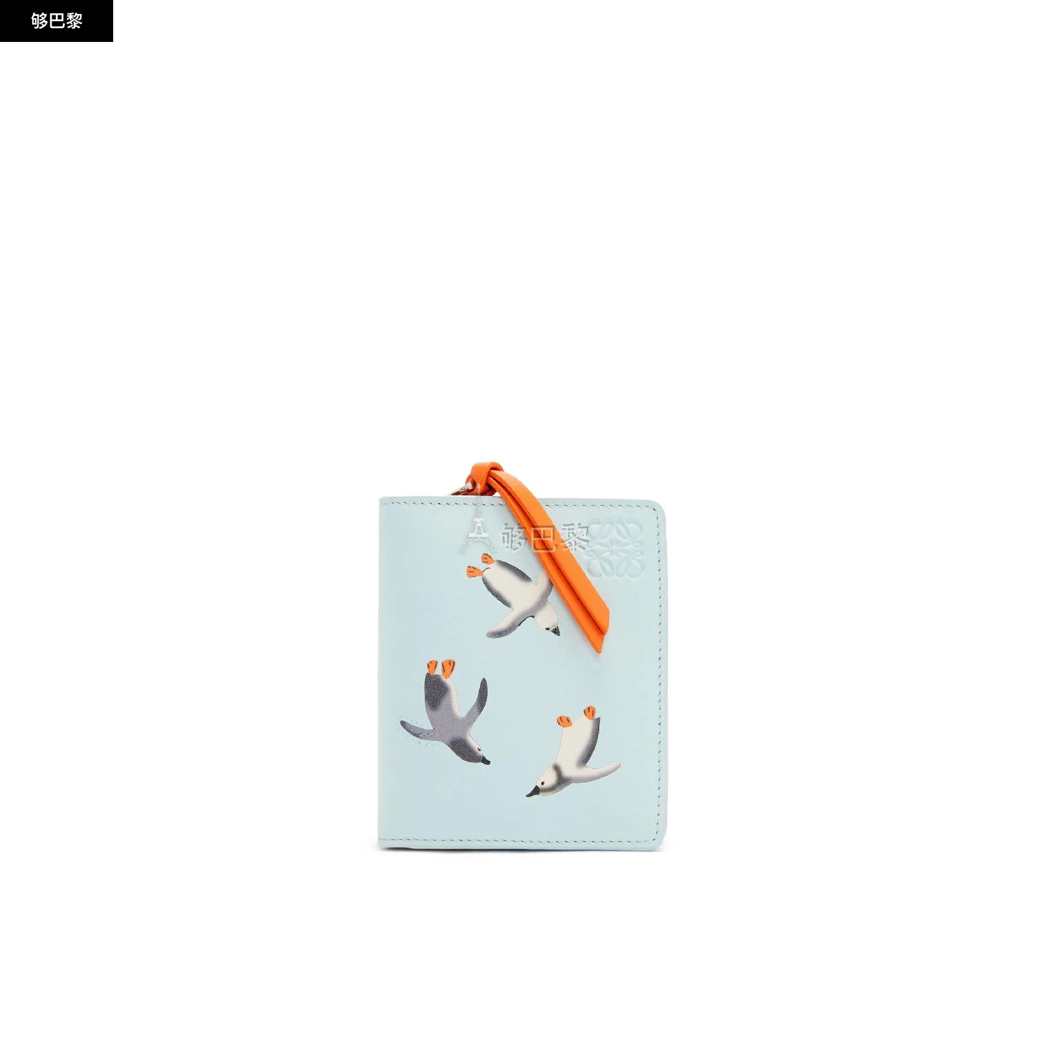 商品Loewe|【预售】 罗意威 25春夏 女士 钱包 Penguin compact zip wallet in satin calfskin C643Z41X22-6005 ,价格¥5647,第3张图片详细描述