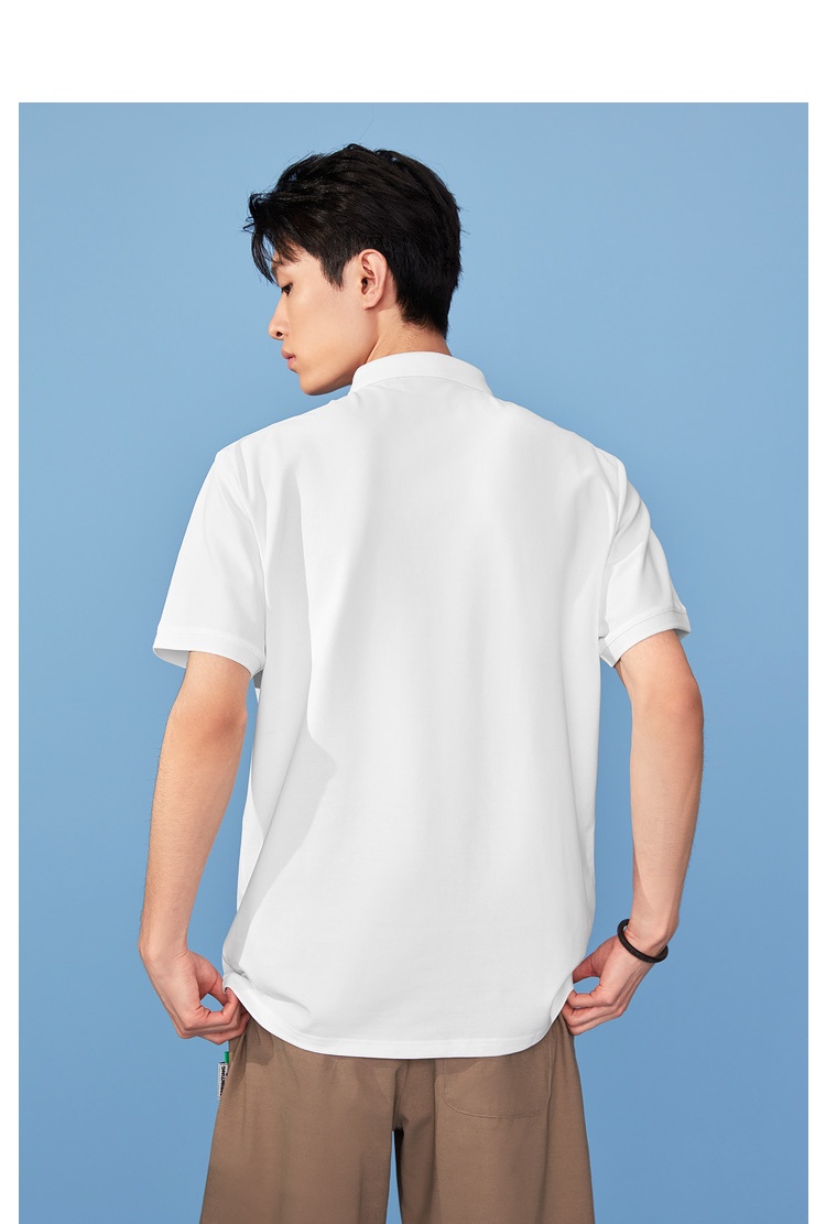 商品[国内直发] HLA|HLA/海澜之家绣花透气短袖polo衫2022夏新款亲肤微弹短袖T恤男,价格¥147,第8张图片详细描述