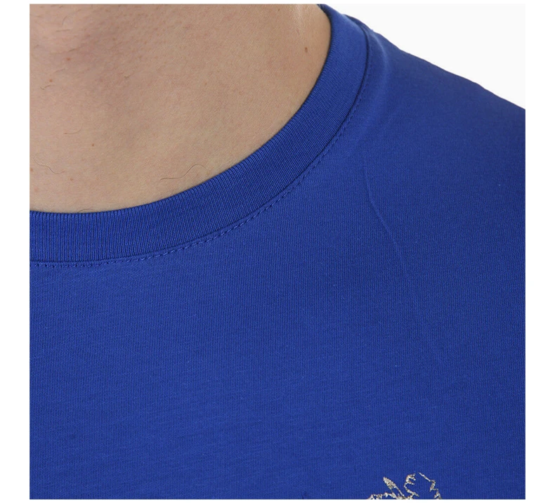 商品[国内直发] Versace|VERSACE 男士蓝色棉质短袖T恤 B3GRA77F-36610-202,价格¥328,第8张图片详细描述