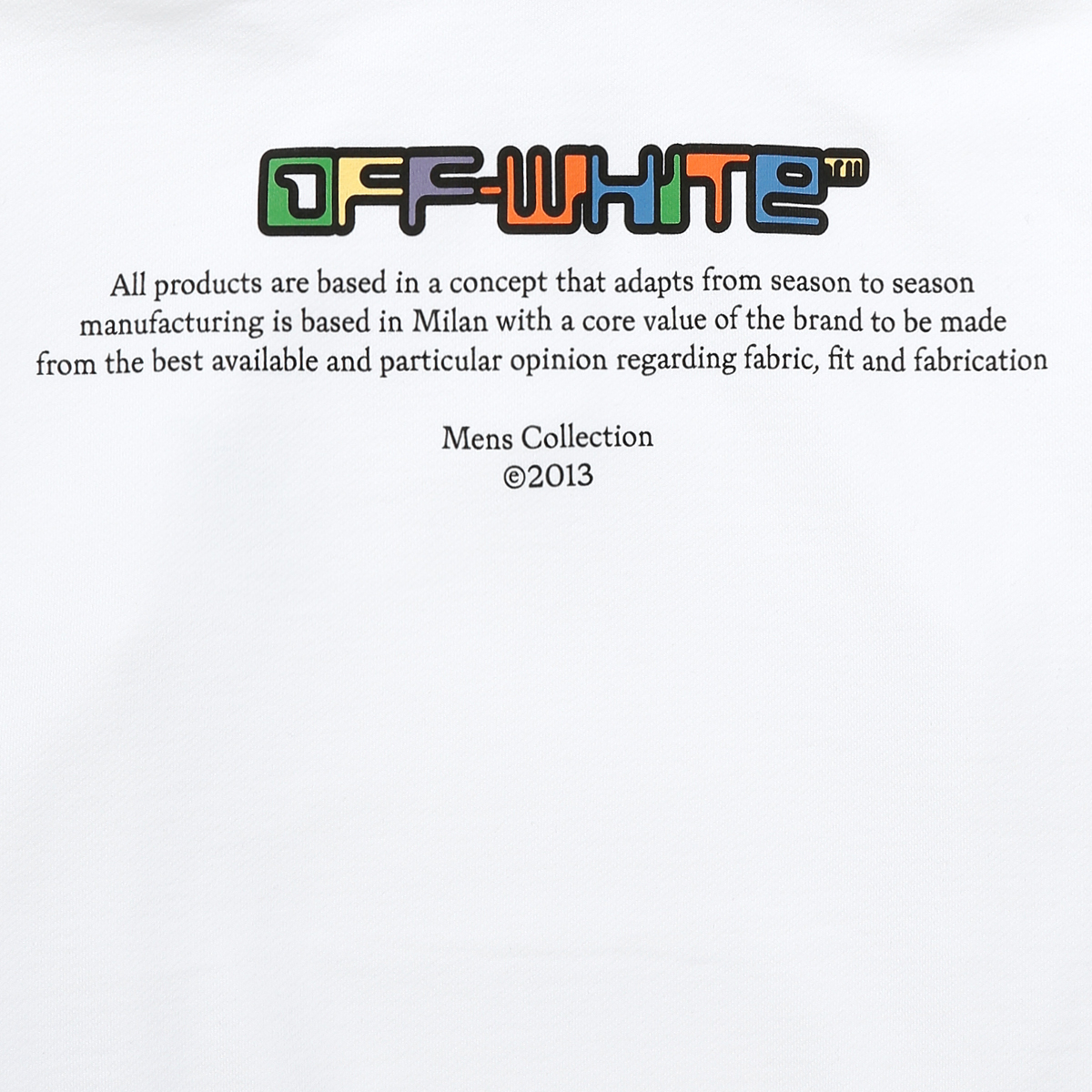 商品Off-White|男白棉连帽长袖套头卫衣 OMBB034F21FLE001-0184（澳门仓发货）,价格¥3543,第2张图片详细描述